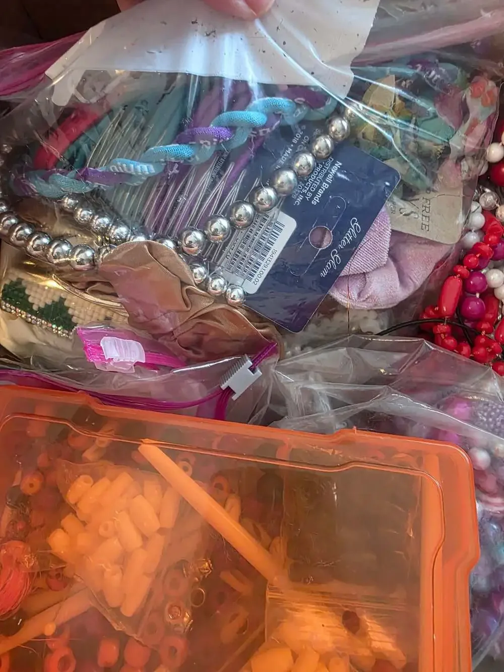 Extra Large Lot of Assorted Jewelry Crafting Beads and Accessories Mystery Box